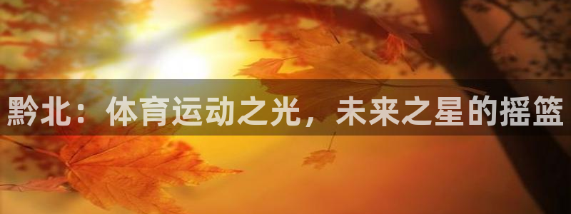 尊龙凯发app：黔北：体育运动之光，